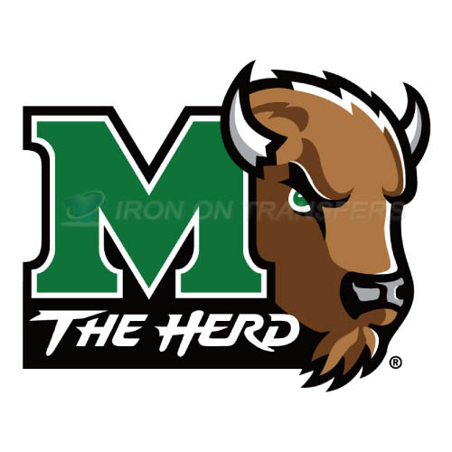 Marshall Thundering Herd Logo T-shirts Iron On Transfers N4971 - Click Image to Close